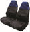 Universal Fit Front Seat Protectors Covers Water Resistant Cover Blue Black Pair SWSC51